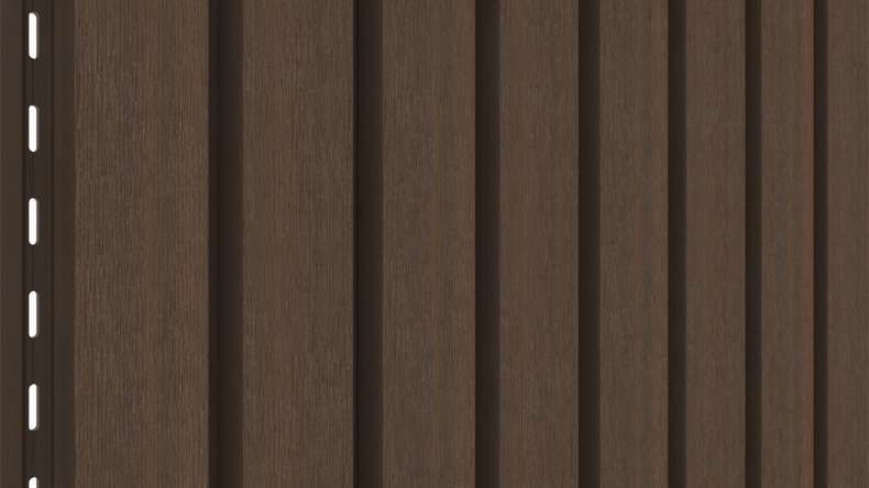 planeo LINEA Wide - Rivestimento per facciate in WPC CoEx, colore Ipe marrone, 2900 x 181 mm