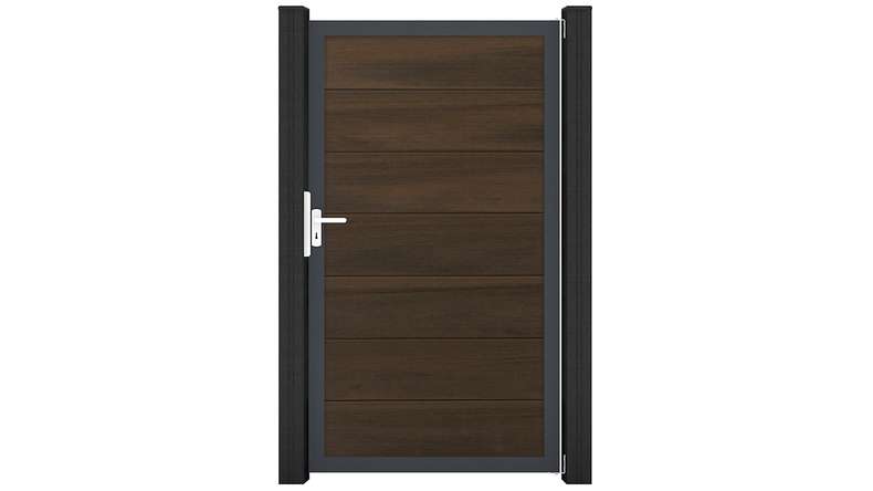 planeo Gardence Strong XL - Porta universale BPC Noce co-ex con telaio in alluminio antracite