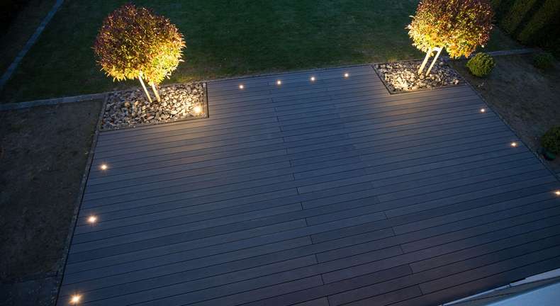 Set completo TitanWood 3m struttura a listoni per legno massiccio grigio chiaro 9,2m² incl. alluminio-UK