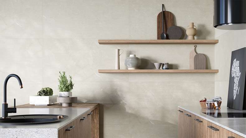 rivestimento planeo SPC - CeraRock Tile Stripes Ivory Marble 120 x 60 cm