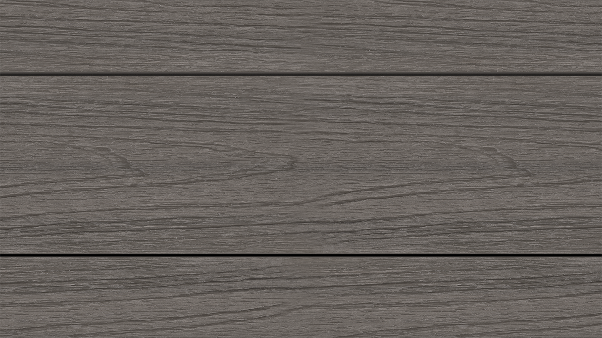 planeo UNIDeck - Listello per terrazza rivestito in WPC CoEx, grigio scuro, 3 m - strutturato/liscio spazzolato