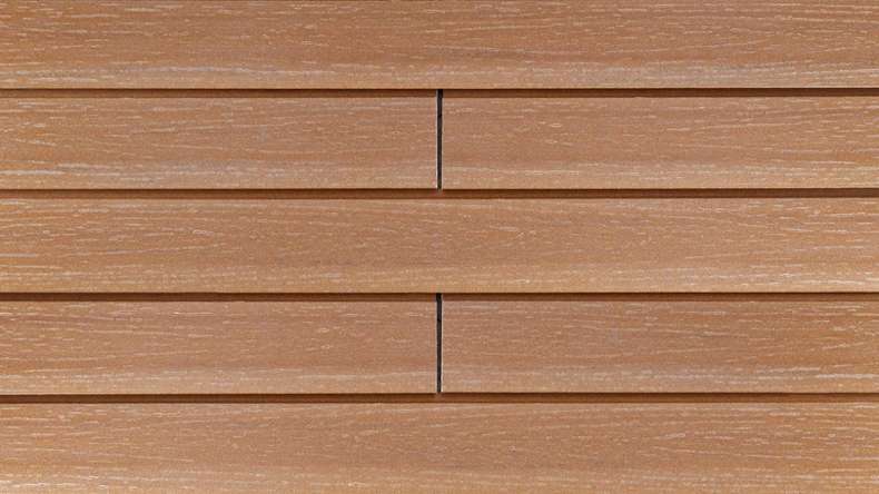 planeo Fassado - Rivestimento facciata a fasce romboidali WPC marrone ambra XL 4 m