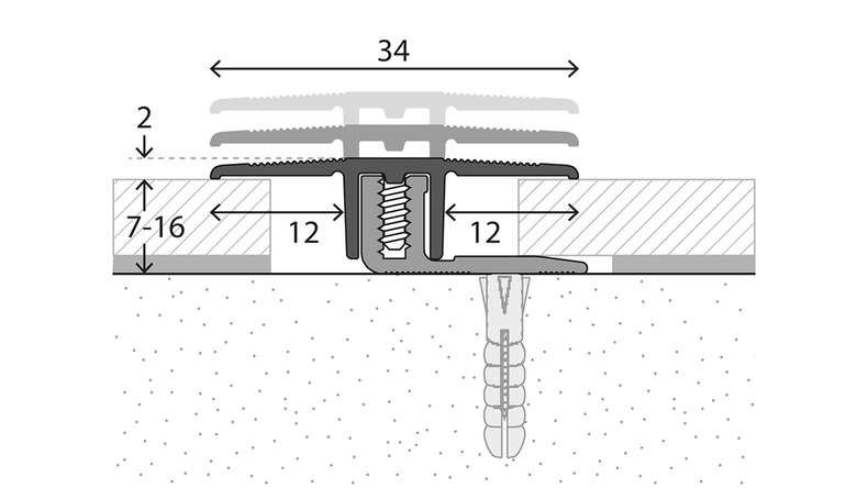 profilo di transizione planeo 022 - 100 cm