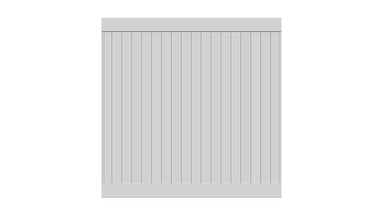 planeo Privara - recinzione a innesto in PVC bianco - resistente ai raggi UV | 177 x 178 cm