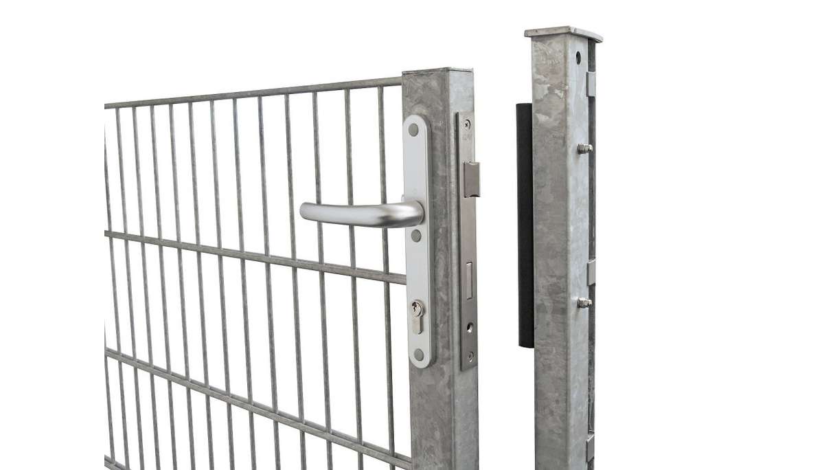 Luce universale per porte a 1 pannello zincata a caldo A 2000 x L 1090 mm inclusi i pali della porta