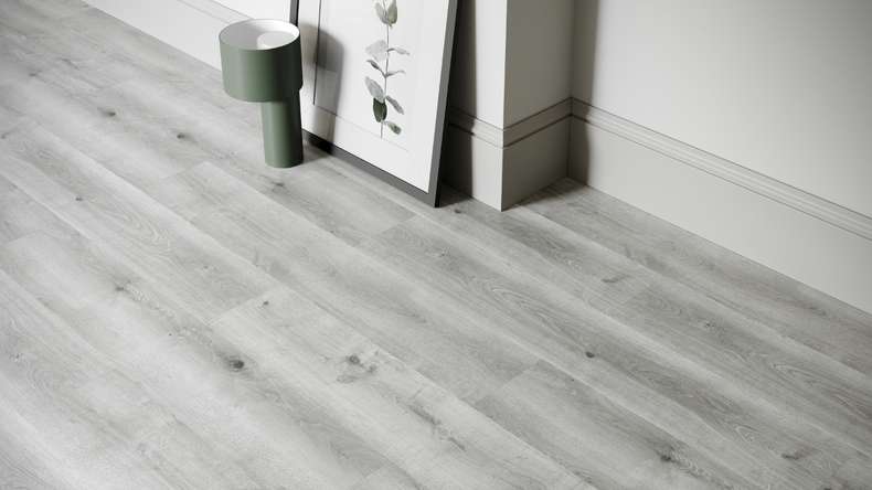 planeo Rigido Vinile ad incastro - SolutionX 2in1 Oak Grey | Isolamento acustico integrato (ECF-0088)