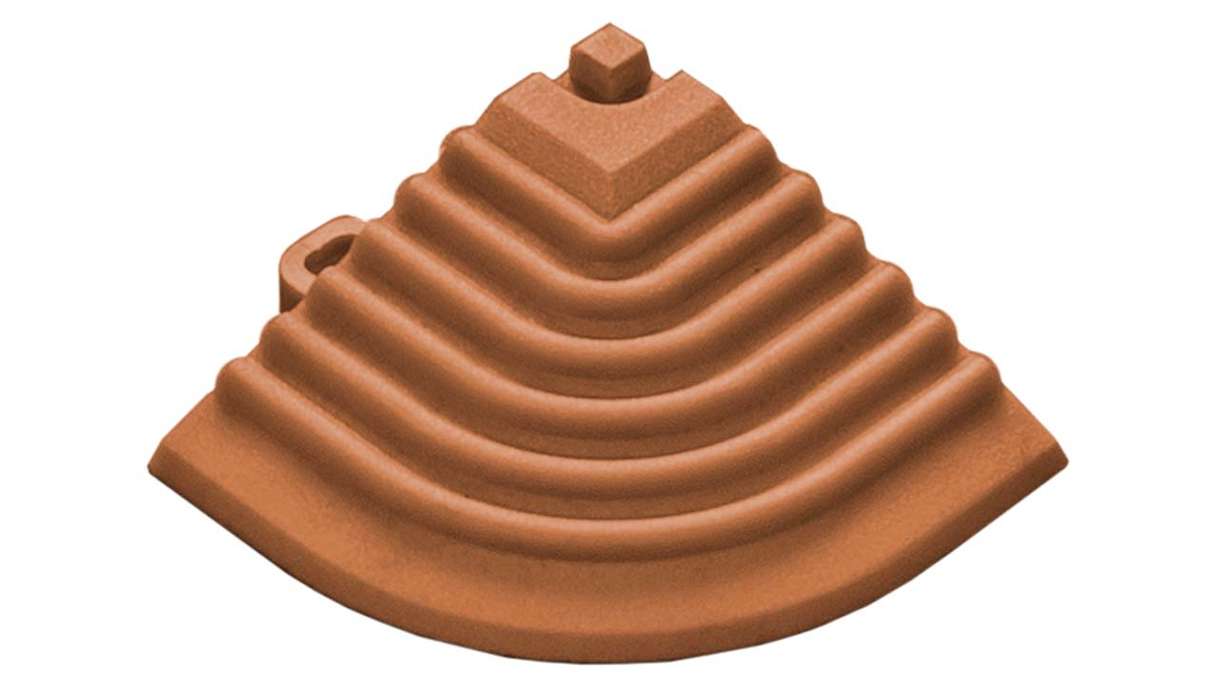 Modulo angolare planeo per piastrelle a incastro 40 x 40 cm - terracotta
