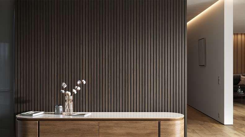 pannelli acustici planeo - Rovere marrone - 2400 x 525 x 18 mm (PU-A-003)