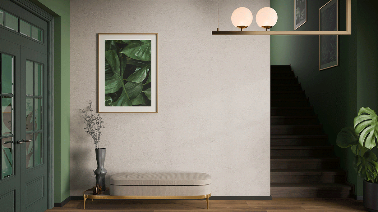 Rivestimento murale planeo in SPC - CeraRock Tile Limestone XL 280 x 117,5 cm