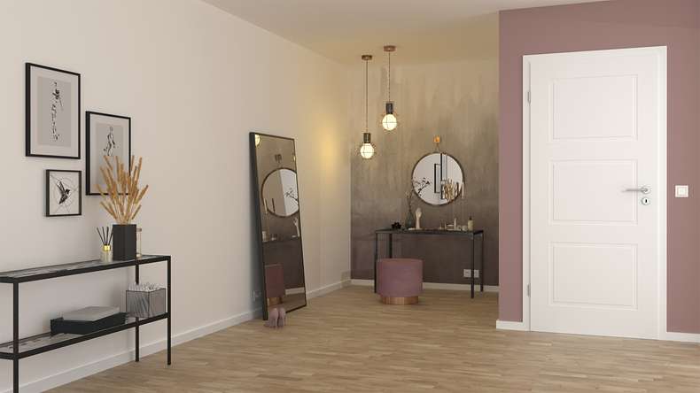 porta interna di design planeo PUREA Essence 3 laccato bianco 9003 design edge | laccato - 1985 x 610|735|860|985 mm