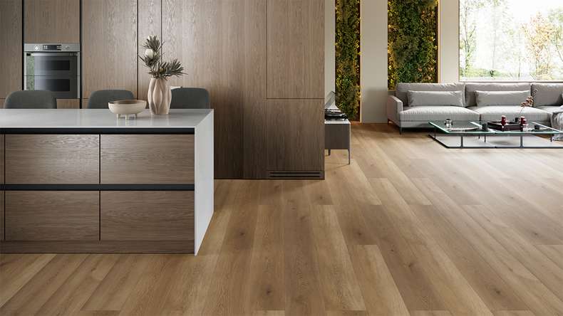 planeo Vinile rigido Klick - ObjektPRO Rovere Royale 1,83m di lunghezza tavola XL | isolamento acustico integrato (SP183-43)