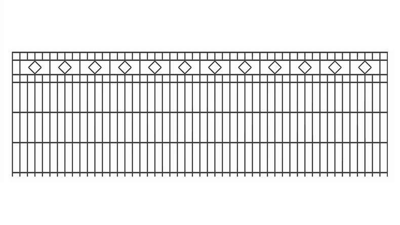recinzione decorativa planeo a doppio binario quadrato 6/6/6 RAL 7016 antracite