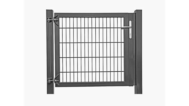 Porta universale pesante a 1 pannello antracite A 2000 x L 1325 mm inclusi i pali della porta