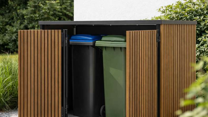 planeo DesignPro - Rivestimento per facciate in WPC Burma Teak | Nero 2900 x 175 mm
