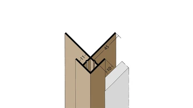 Profilo angolare esterno planeo Protect - KA 11mm montaggio 3000mm lunghezza bianco