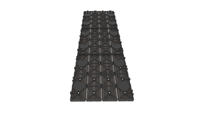 Piastrella per terrazza planeo in WPC-CoEx, grigio scuro, 90x30 cm