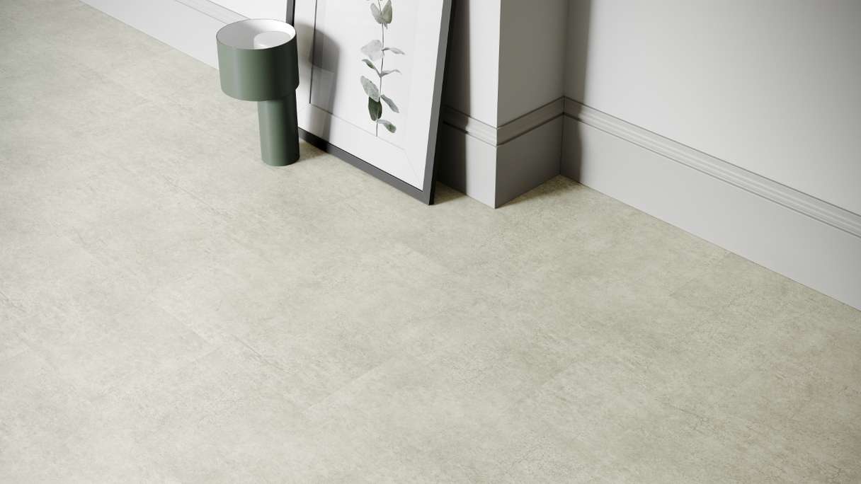 planeo Rigido Vinile ad incastro - SolutionX 2in1 Concrete Grey Light | Isolamento acustico integrato (ECF-0099)