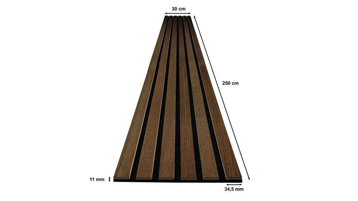 Skaben Pannelli acustici SilentWall Comfort - Rovere scuro - 250 x 30 cm