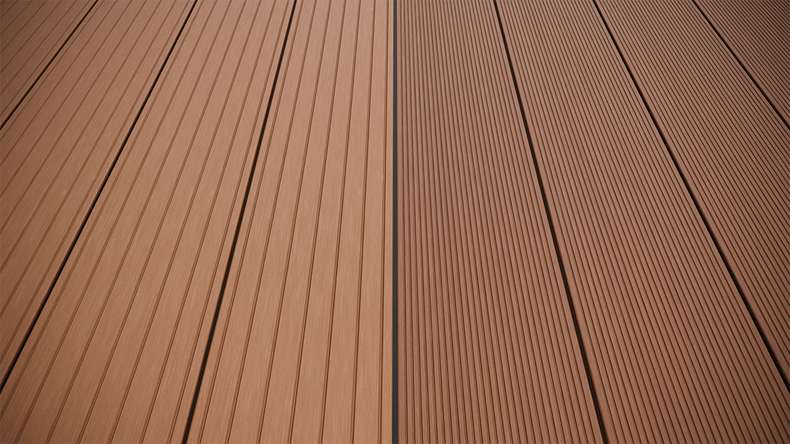 planeo LightWood WPC tavola cava - Marrone chiaro 3.6m scanalato/scanalato