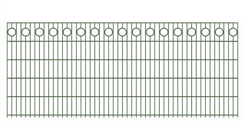 recinzione decorativa a doppio binario Halo 6/6/6 RAL 6005 verde muschio