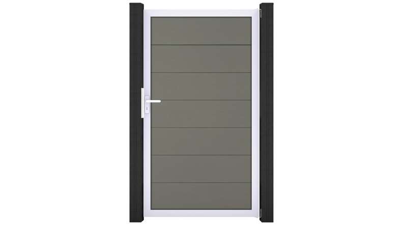 planeo Gardence Strong XL - Porta universale BPC Grigio con Silber telaio in alluminio 180x100x4cm