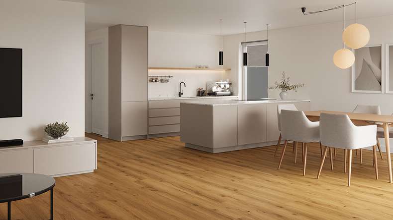 Lys&Land Rigid Klick Vinyl - Fjordline XL Oak Prime Tavola XL lunga 1,83 m e isolamento acustico integrato (SP183-10)