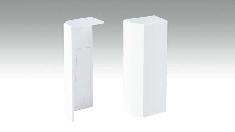 Cappuccio terminale autoadesivo per battiscopa F100202M Bianco moderno 18 x 80 mm (9062332001)