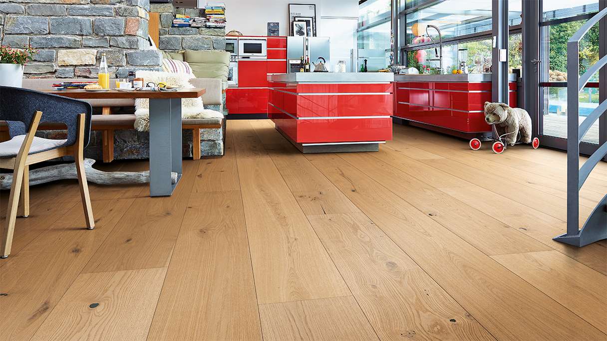 MEISTER Lindura pavimento in legno HD 400 - 08916 Rovere autentico caramello laccato ultra opaco 2200 x 270 x 11 mm (500214-2200270-08916)