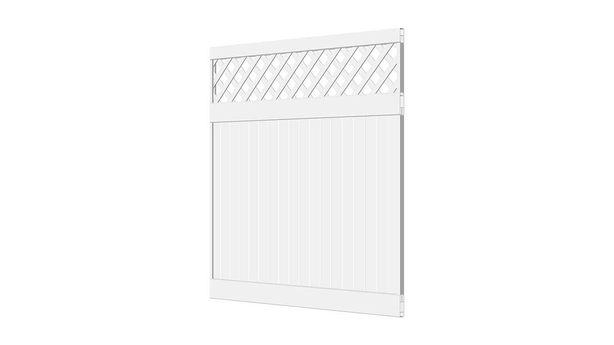 planeo Privara - Picchetto in PVC bianco con traliccio - resistente ai raggi UV | 177 x 178 cm