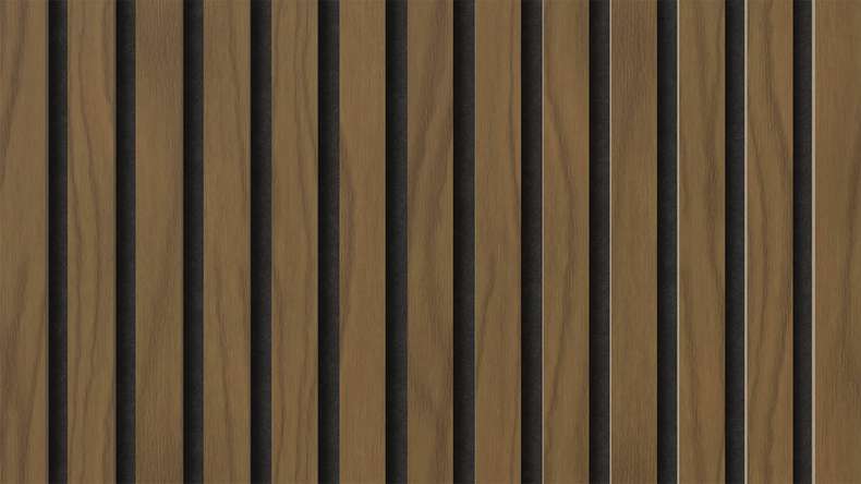 pannelli acustici planeo - noce 2480 x 600 x 21,5 mm | ignifugo