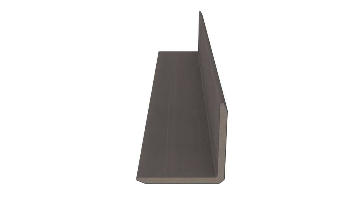 planeo LINEA - Angolo interno ed esterno in WPC CoEx, grigio scuro, 2900 x 55 x 55 mm