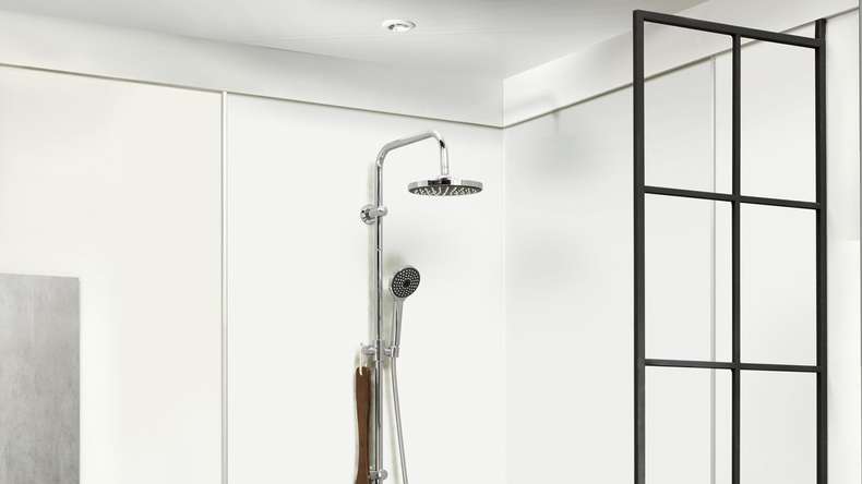 planeo StrongWall - Rivestimento in plastica per pareti Bianco 65 x 37,5 cm