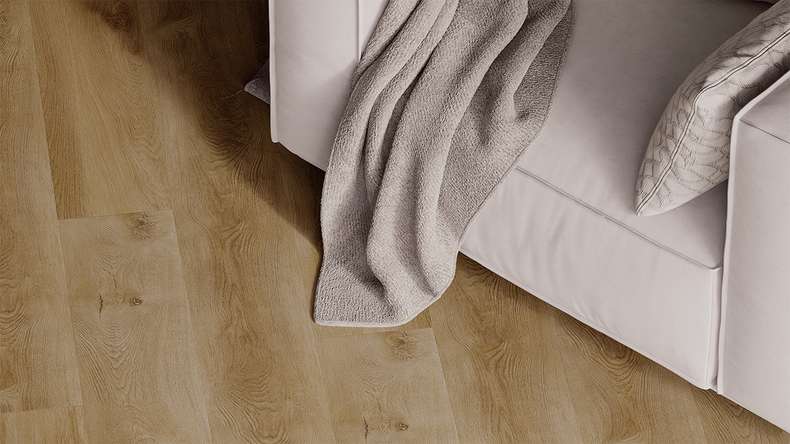 planeo Vinile rigido Klick - HOMEtec Basic 30 IXPE Rovere prato caldo | Isolamento acustico integrato (RP-E30-1)