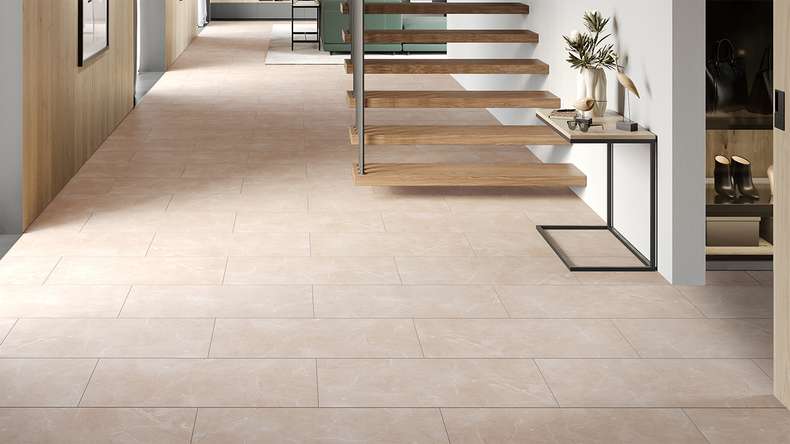 planeo Vinile rigido a click - Stone Botticino light Matt | Isolamento acustico Impact integrato (100P2911MT)
