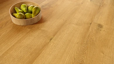 planeo Vinile rigido Klick - SolutionX 2in1 BigSize Quercia Maison 1,83 m di lunghezza asse XL | isolamento acustico integrato per il calpestio (ECF-BS-84)