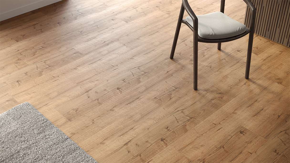 planeo Vinile ad incastro - Rigid Quercia marrone naturale | Goffratura sincronizzata (DF-67501)