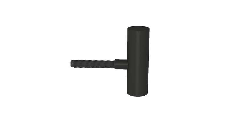cerniera per porta planeo standard 2 pezzi nero opaco (2 pz.)