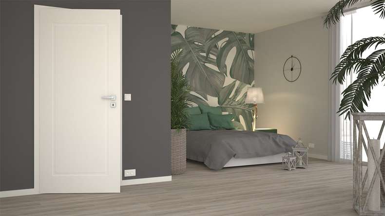 porta interna planeo design VELA Lallu 1 laccato bianco 9010 bordo angolare | laccato - 1985 x 610|735|860|985 mm