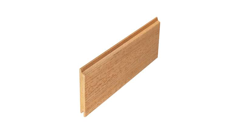 planeo Fassado - WPC rivestimento facciata a fasce romboidali in rovere marrone XXL 4 m