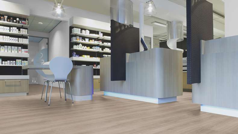 Vinile adesivo planeo - SilentIQ Wood 2in1 per uso commerciale Carviano | Isolamento acustico integrato (F-DW-SIQ-9080)
