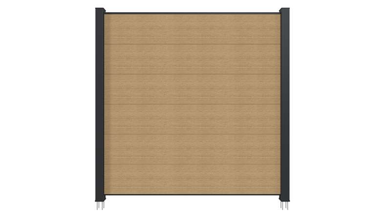 planeo INFINITY XL-Board - recinzione a innesto WPC CoEx sabbia 176 x 183