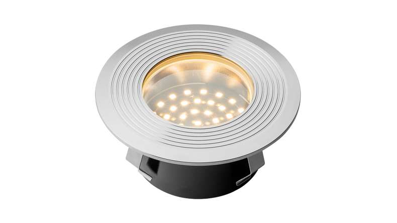 planeo illuminazione da giardino 12V - Luce da incasso LED Onyx 90 RS - 1,5W