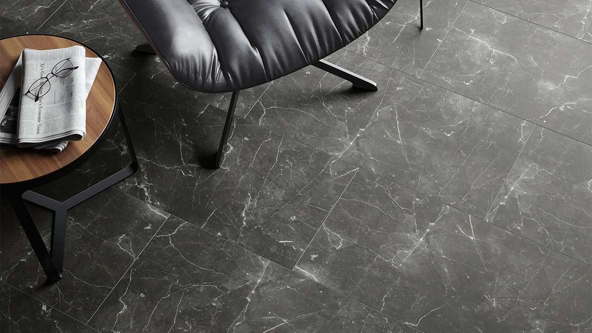 planeo Vinile rigido a click - Stone Botticino Dark Matt | Isolamento acustico Impact integrato (100P2909MT)