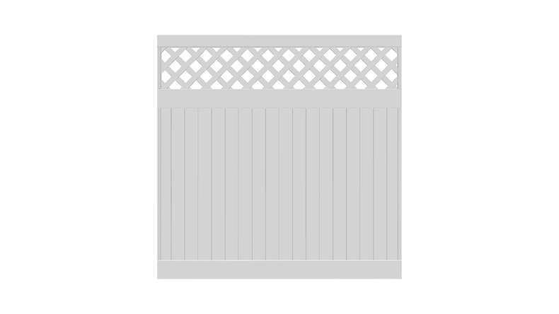 planeo Privara - Picchetto in PVC bianco con traliccio - resistente ai raggi UV | 177 x 178 cm