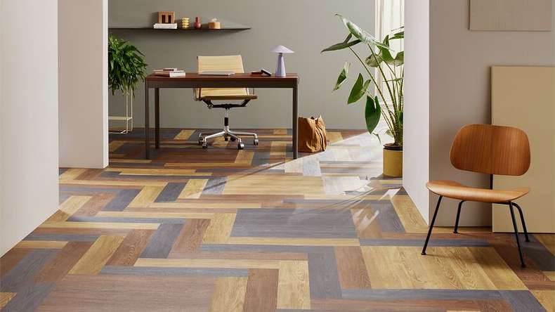 Forbo Allura Materiale 55 vinile adesivo - Terra Ash 750 x 150 mm (63663DR5)