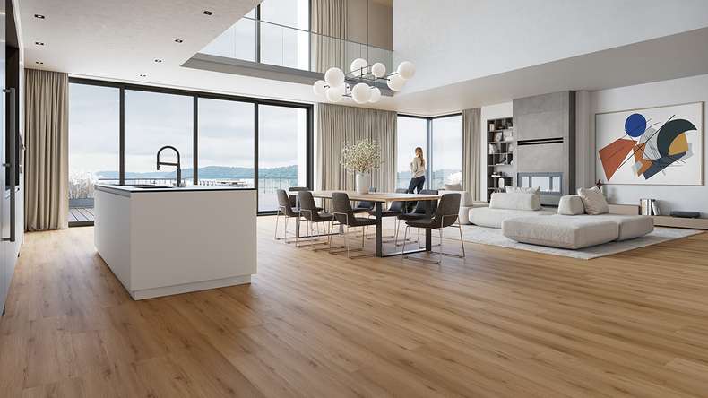 planeo Vinile rigido a incastro - HOMEtec Pro 50 IXPE Pure Canyon Oak | Isolamento acustico integrato (RP-G50-3)