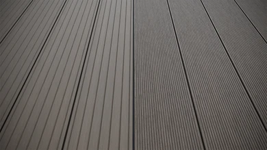 planeo LightWood WPC tavola cava - Grigio chiaro 3m scanalato/scanalato