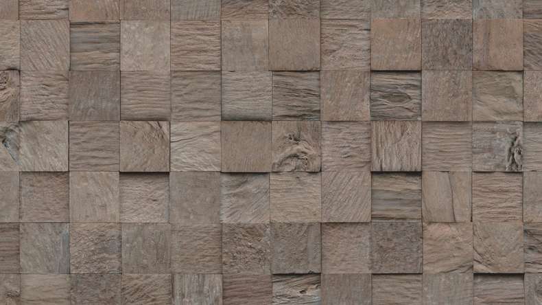 Skaben WoodWall - Cubo in legno di teak Java