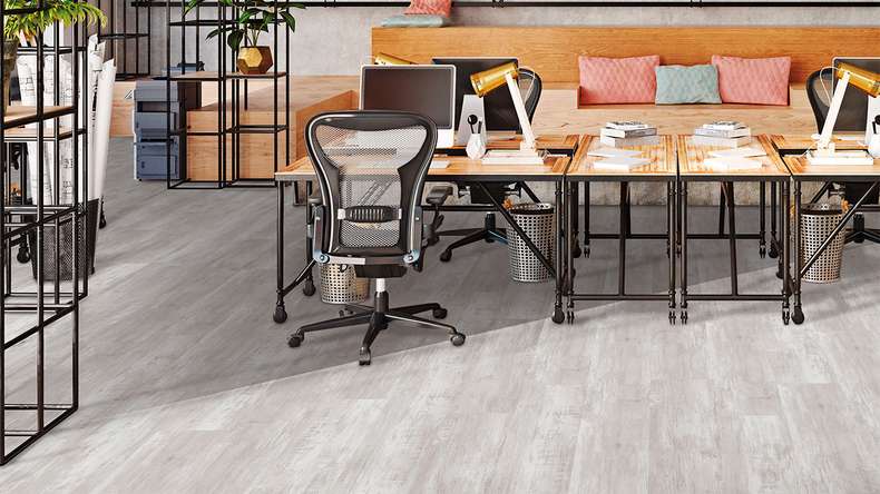 planeo Vinile rigido a incastro - FlexCore 55 Glacier Oak White | Isolamento acustico integrato (plfc-5167FS55)