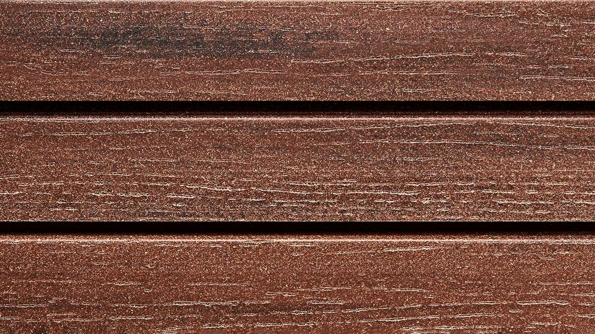 planeo Fassado - Rivestimento facciata a fasce romboidali WPC marrone Piccolo 4 m